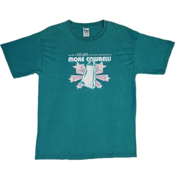 Ripple Junction I've Got a Fever... MORE COWBELL Aqua Blue T-Shirt Adult L 2004 - Picture 2 of 7